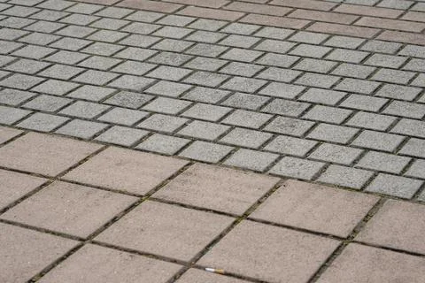 Diamond-patterned self-locking courtyard floors 写真素材