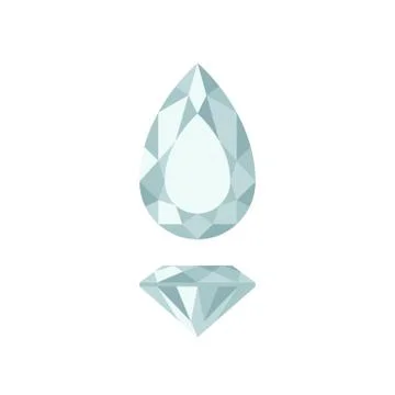 Diamond pear shape Stock Illustration