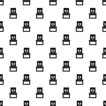 Diamond on a pedestal pattern, simple style Stock Illustration