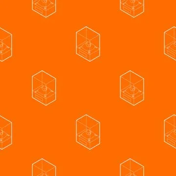 Diamond on a pedestal pattern vector orange Stock Illustration