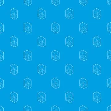 Diamond on a pedestal pattern vector seamless blue Stock Illustration