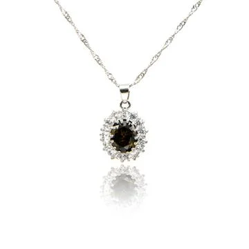 Diamond pendant isolated on white Stock Photos