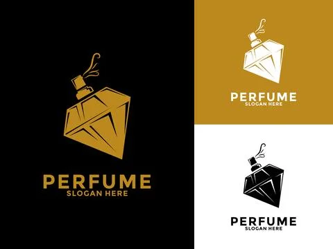 Diamond Perfume Logo vector template, Perfume logo design inspiration Stock Illustration