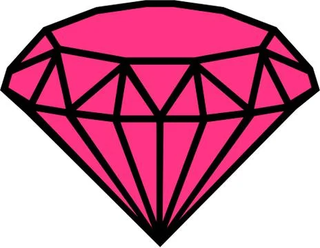 Diamond pink icon Stock Illustration