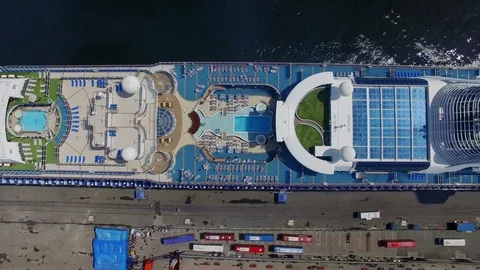 Diamond Princess Cruise Ship in Vladivostok_20 Stock Footage
