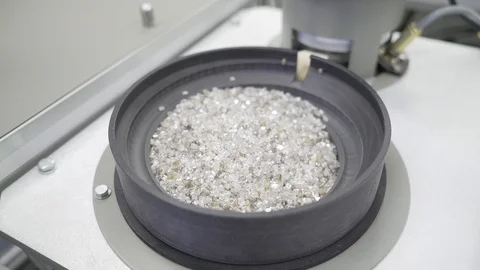 Diamond processing in the factory Stock Footage 127354298