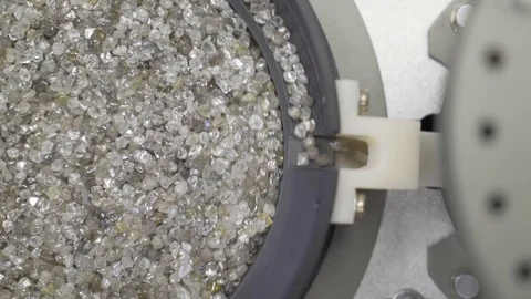 Diamond processing in the factory Stock Footage 127354335