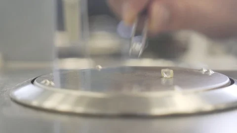 Diamond processing in the factory Stock Footage 127354454