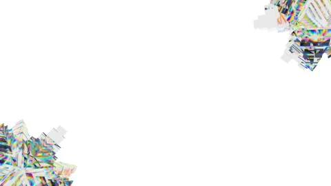 Diamond pyramids. Transparent pyramidal triangular structures refract light by Stock Footage 127906291