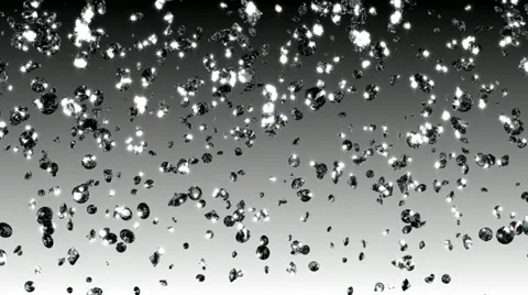 Diamond Rain Falling (bw gradient) - Diamond 08 (HD) Stock Footage 10908626
