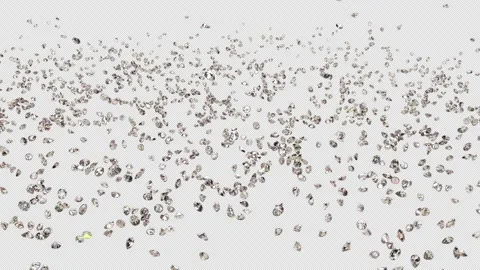 Diamond Rain On Transparent Background, ... | Stock Video | Pond5