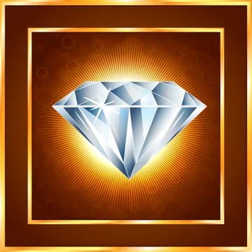 Diamond realistic vector illustration イラスト素材