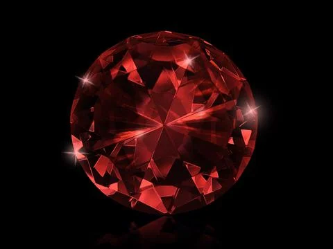 Diamond Red on black background 스톡 일러스트