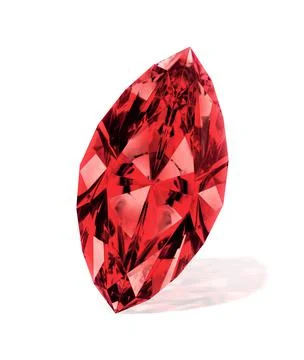Diamond Red on white background Stock Illustration