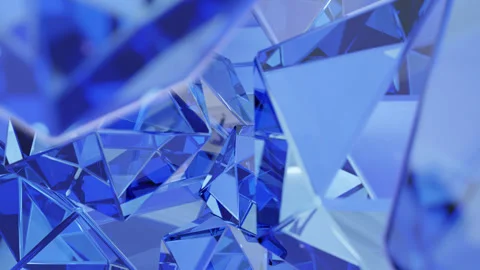 Diamond reflection crystals are animated in the background - zoom-in effect. Video stock 286416456