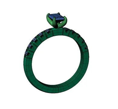 Diamond ring 2 3D 모델