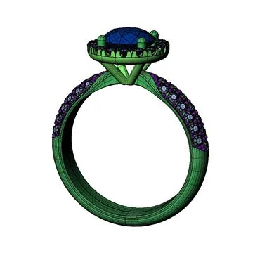 Diamond ring 7 Modello 3D