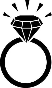 Diamond ring with bling Illustrazione stock