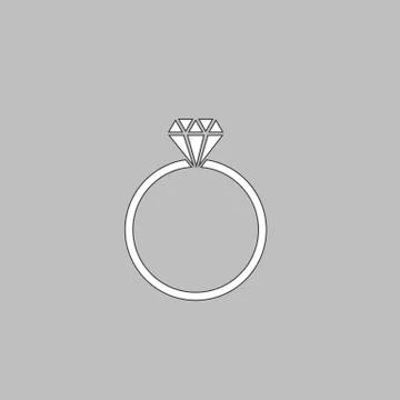 Diamond ring computer symbol Stock Illustration