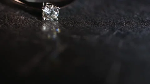 Diamond ring on a dark background. Stock Footage 310226779