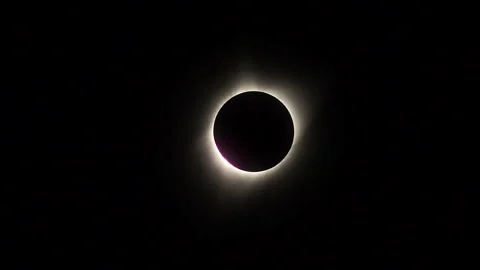 The diamond ring effect heralds the beginning of totality. Stock Footage 274041916