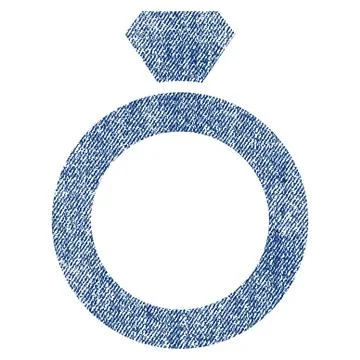 Diamond Ring Fabric Textured Icon Illustrazione stock