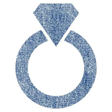 Diamond Ring Fabric Textured Icon Illustrazione stock