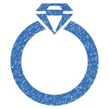 Diamond Ring Grainy Texture Icon Stock Illustration