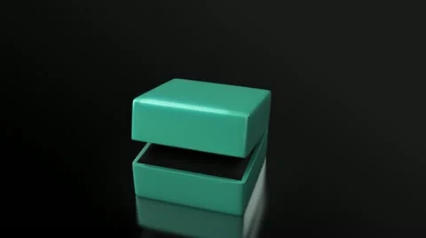 Diamond ring with green box 스톡 동영상 21658660