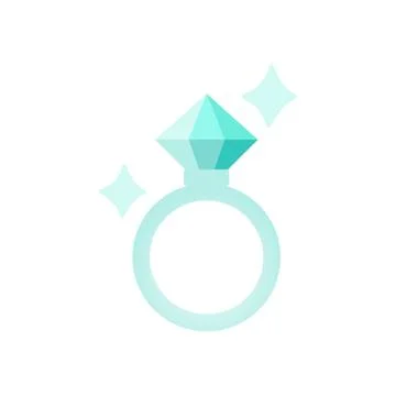 Diamond Ring. Hand drawn illustration of diamond ring. Drawn in Illustrator with Stock Illustration