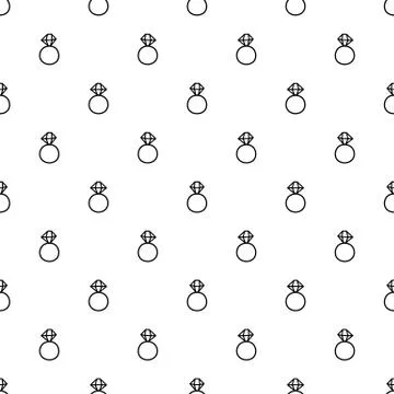 Diamond ring hand drawn seamless pattern Stock Illustration