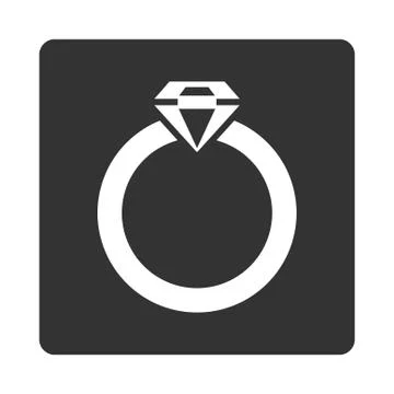 Diamond Ring Icon from Commerce Buttons OverColor Set Illustrazione stock