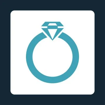 Diamond Ring Icon from Commerce Buttons OverColor Set Illustrazione stock