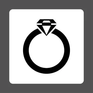Diamond Ring Icon from Commerce Buttons OverColor Set Illustrazione stock
