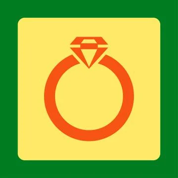Diamond Ring Icon from Commerce Buttons OverColor Set 스톡 일러스트