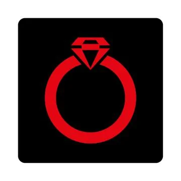 Diamond Ring Icon from Commerce Buttons OverColor Set Illustrazione stock