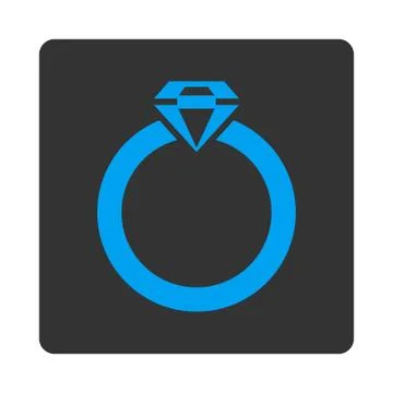 Diamond Ring Icon from Commerce Buttons OverColor Set 스톡 일러스트