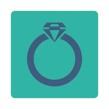 Diamond Ring Icon from Commerce Buttons OverColor Set Illustrazione stock