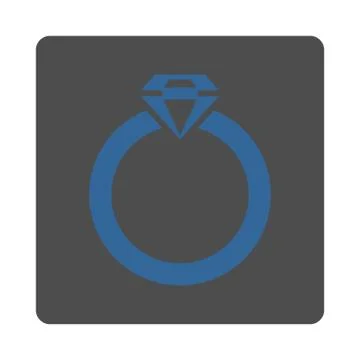 Diamond Ring Icon from Commerce Buttons OverColor Set 스톡 일러스트