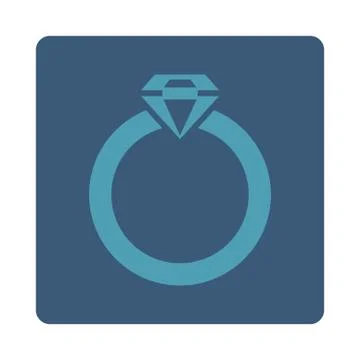 Diamond Ring Icon from Commerce Buttons OverColor Set 스톡 일러스트