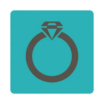 Diamond Ring Icon from Commerce Buttons OverColor Set 스톡 일러스트