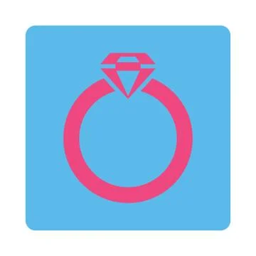 Diamond Ring Icon from Commerce Buttons OverColor Set Illustrazione stock