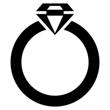 Diamond Ring Icon from Commerce Set Illustrazione stock