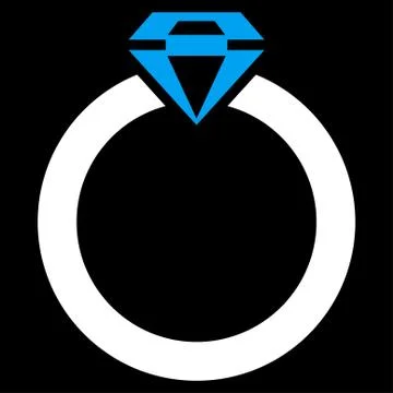 Diamond Ring Icon from Commerce Set Illustrazione stock