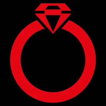 Diamond Ring Icon from Commerce Set Illustrazione stock
