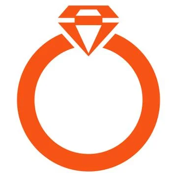 Diamond Ring Icon from Commerce Set Illustrazione stock