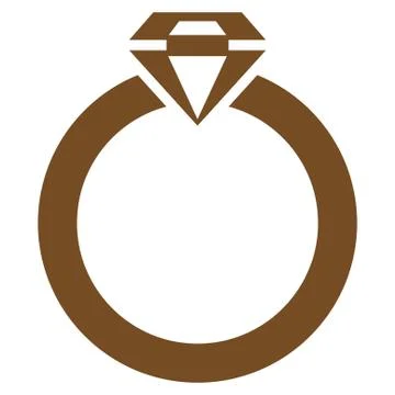 Diamond Ring Icon from Commerce Set Illustrazione stock