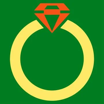 Diamond Ring Icon from Commerce Set Illustrazione stock