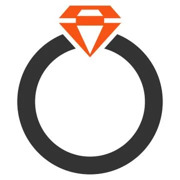 Diamond Ring Icon from Commerce Set Illustrazione stock