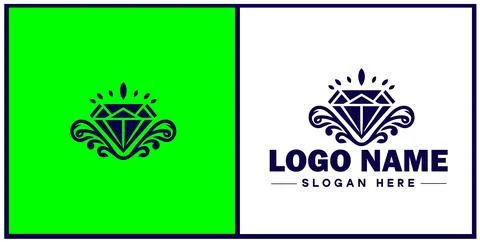 Diamond ring icon Gemstone ring Diamond band Sparkling ring flat logo sign .. 스톡 일러스트